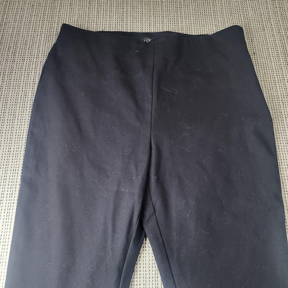 LOFT Pants Womens 12 Petite Black High Waist Skinny Ponte Pull On Work Office